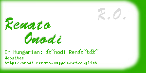 renato onodi business card